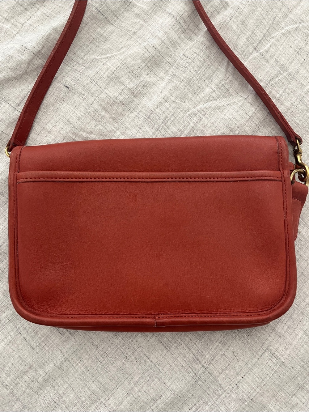 Vintage Coach 9755 Penny Pocket Purse in brick red glove tanned leather - Picture 4 of 15